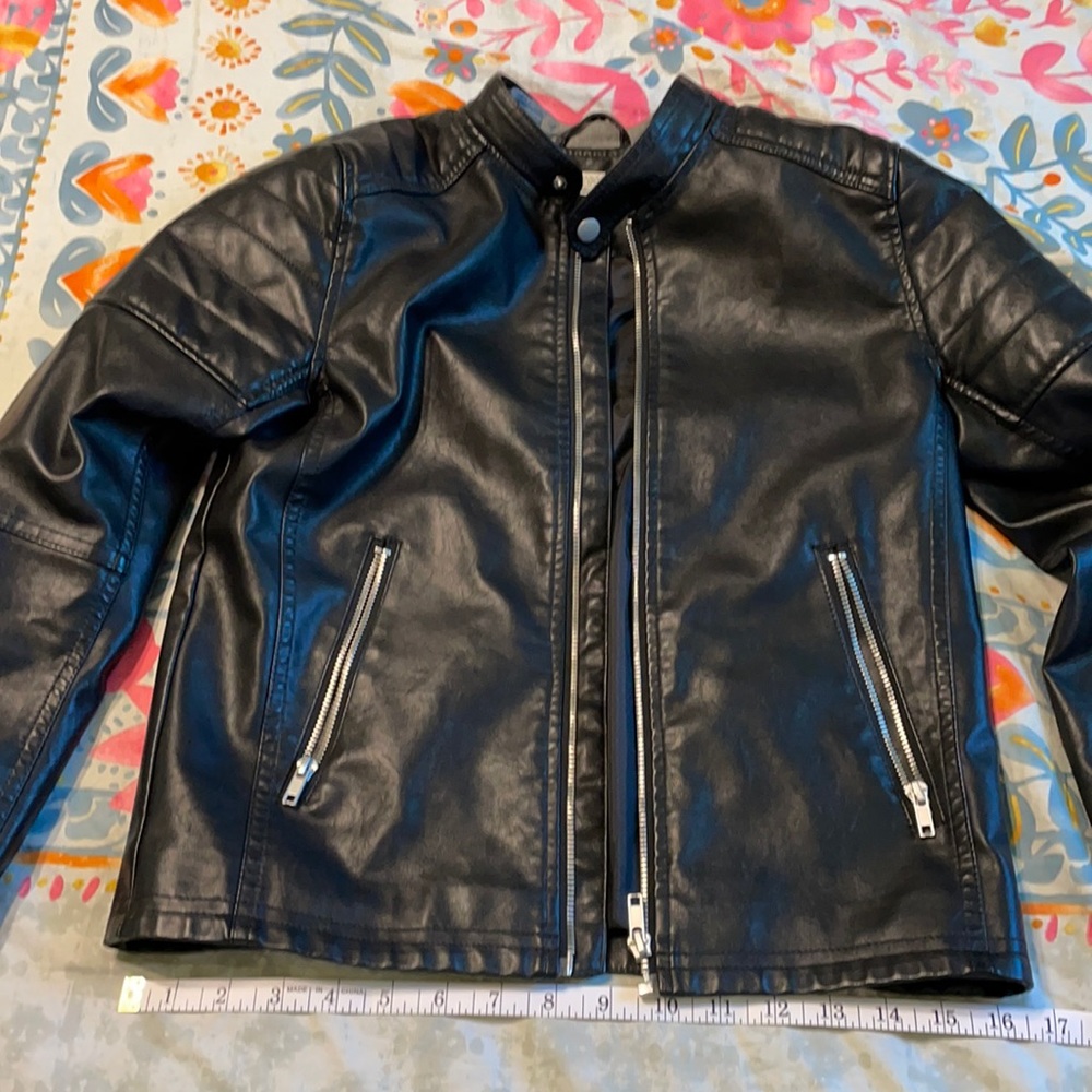 Boys poly (looks like leather) jacket
